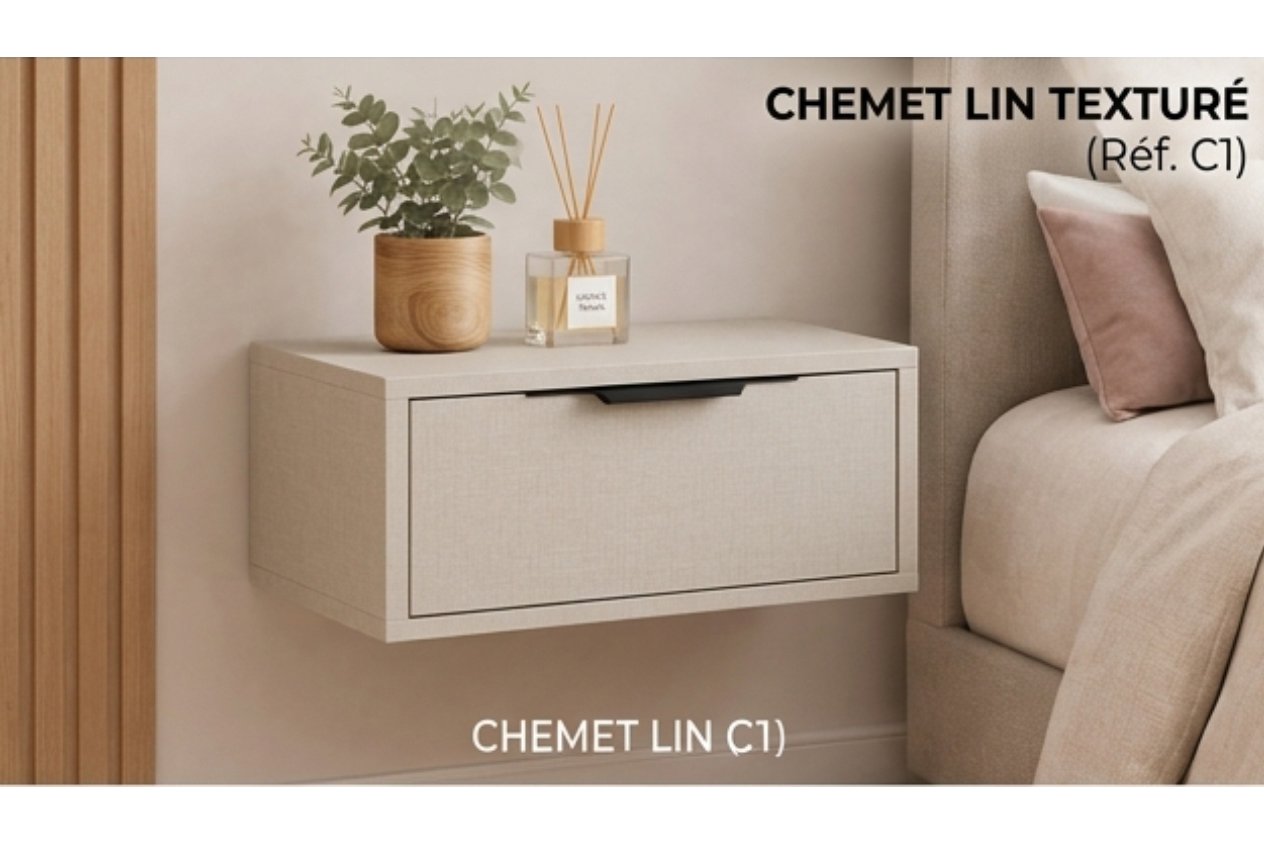 Table de Chevet Suspendue Design "Linea" - Image 4