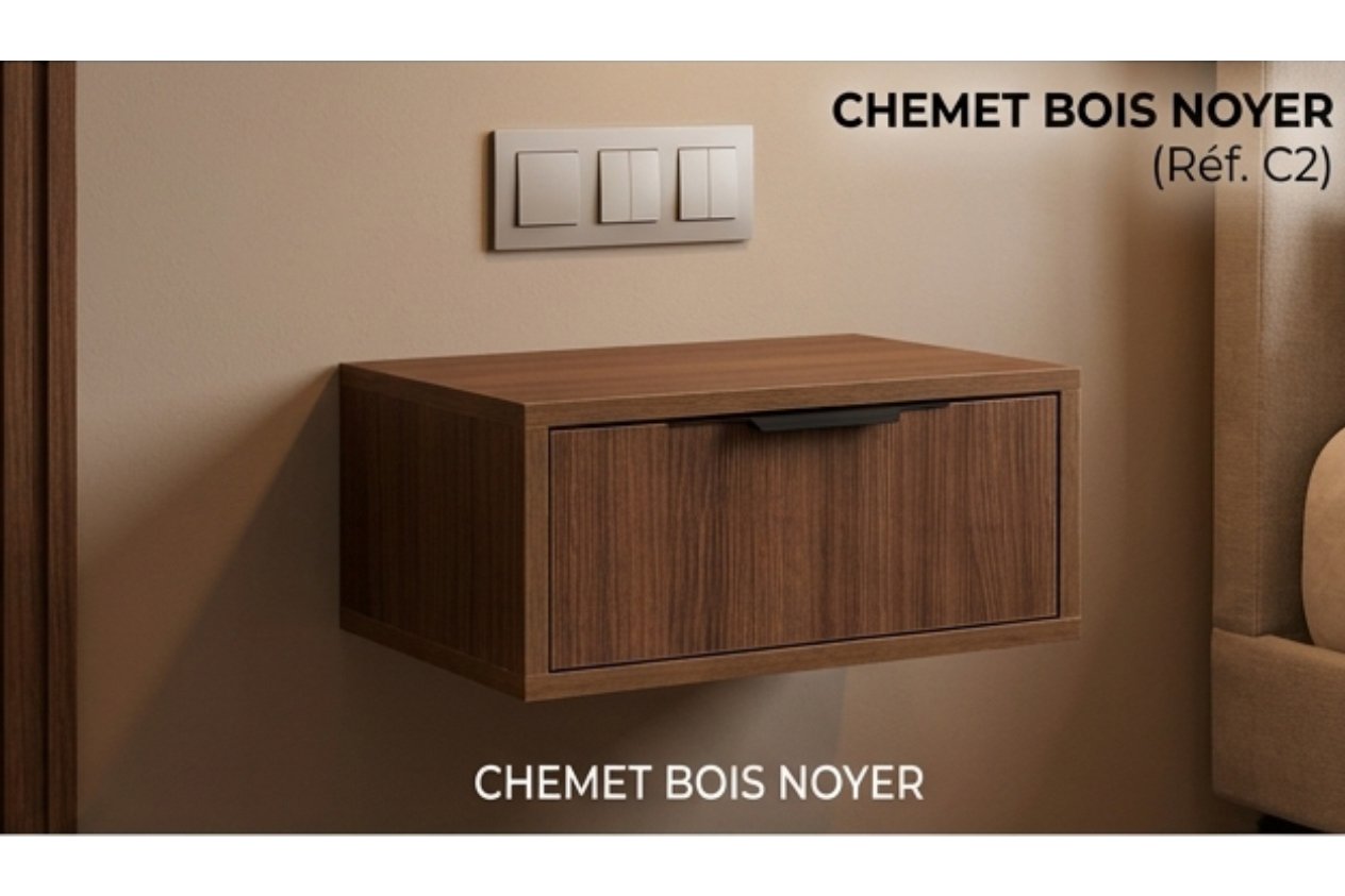 Table de Chevet Suspendue Design "Linea" - Image 3